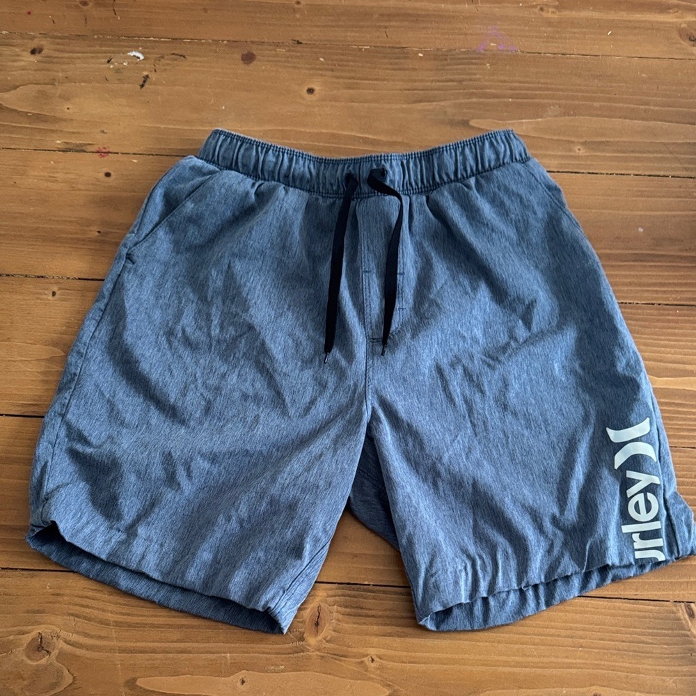 Hurley Boys Blue Heathered Board Shorts‎ Swim Trunks Size 14/16 Large